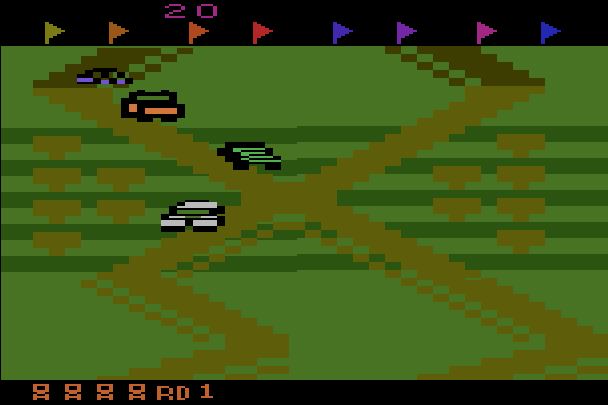 Up 'n Down - Atari 2600 game screenshot (1984) by Sega